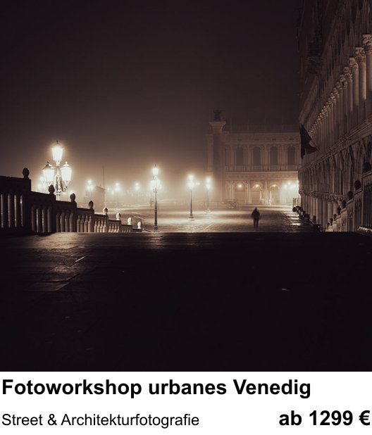 Ruhiger Fotokurs zu Fotoworkshop urbanes Venedig: Street & Architekturfotografie