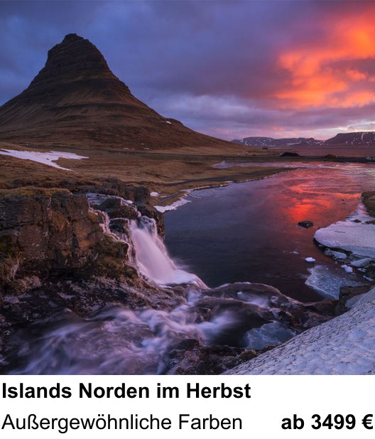 Ruhiger Fotokurs zu Islands Norden im Herbst: Außergewöhnliche Farben