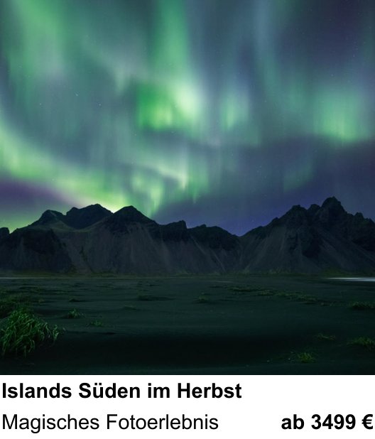 Ruhiger Fotokurs zu Islands Süden im Herbst: Magisches Fotoerlebnis