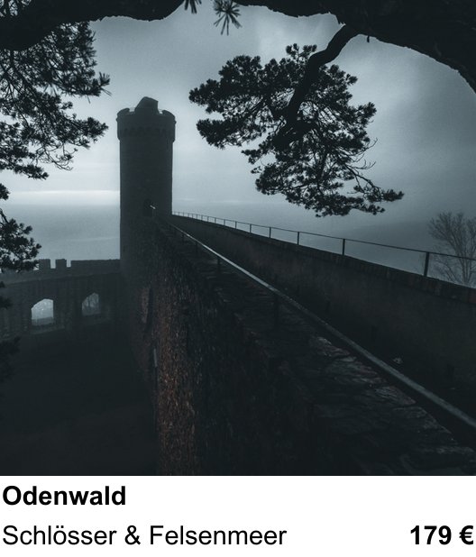 Ruhiger Fotokurs zu Odenwald: Schlösser & Felsenmeer