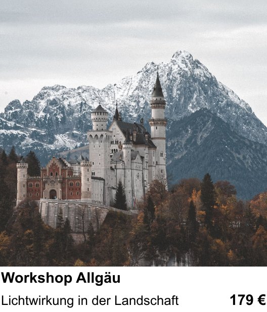 Ruhiger Fotokurs zu Workshop Allgäu: Lichtwirkung in der Landschaft