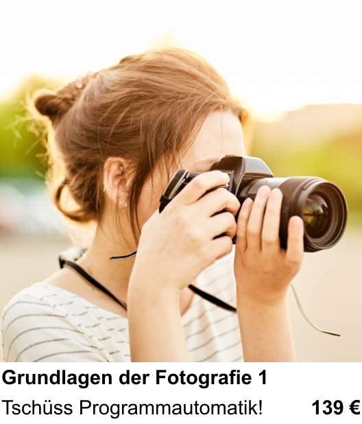 Gestaltungs-Fotoworkshop in Linz: Fotografie-Einstieg mit der eigenen Kamera