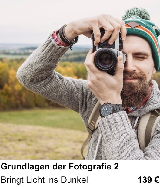 Gestaltungs-Fotoworkshop in Linz: Fotografie-Wissen vertiefen