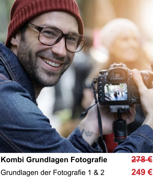 Gestaltungs-Fotoworkshop in Linz: Fotografie-Basics im Kombikurs